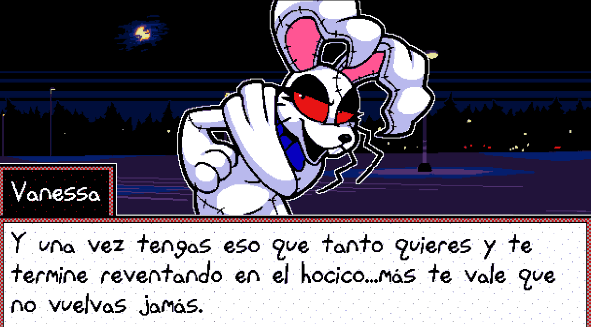 Frickbears3ESP's tweet photo. Faz-Fact:
¿Sabian que cada guardia habla de una forma distinta?

Lo adaptamos lo mejor posible a la hora de traducir el juego

Jeremy suele ser mas formal
Mike es mas directo y casual
Vannesa es una mezcla de ambos pero agresiva con Vanny
Fritz es... Fritz

#Frickbears3EnEspañol https://t.co/Q0rBy4GU8f