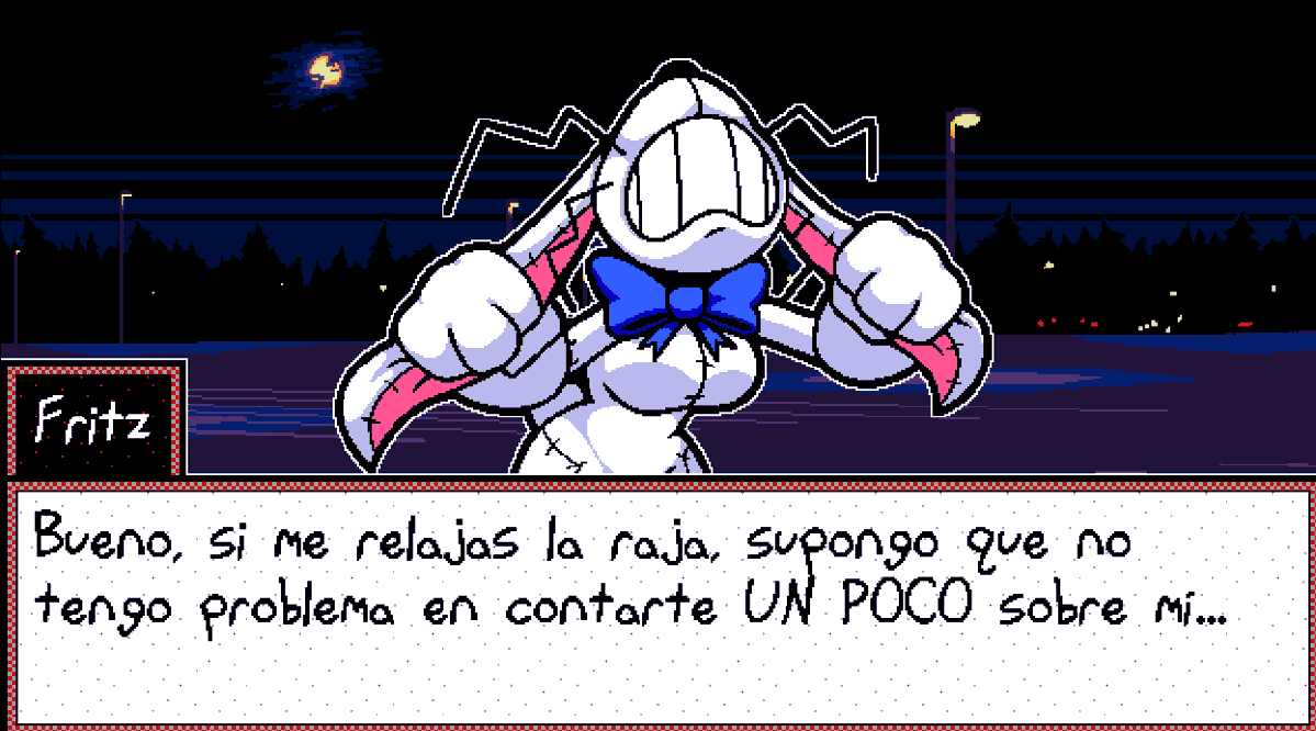 Frickbears3ESP's tweet photo. Faz-Fact:
¿Sabian que cada guardia habla de una forma distinta?

Lo adaptamos lo mejor posible a la hora de traducir el juego

Jeremy suele ser mas formal
Mike es mas directo y casual
Vannesa es una mezcla de ambos pero agresiva con Vanny
Fritz es... Fritz

#Frickbears3EnEspañol https://t.co/Q0rBy4GU8f