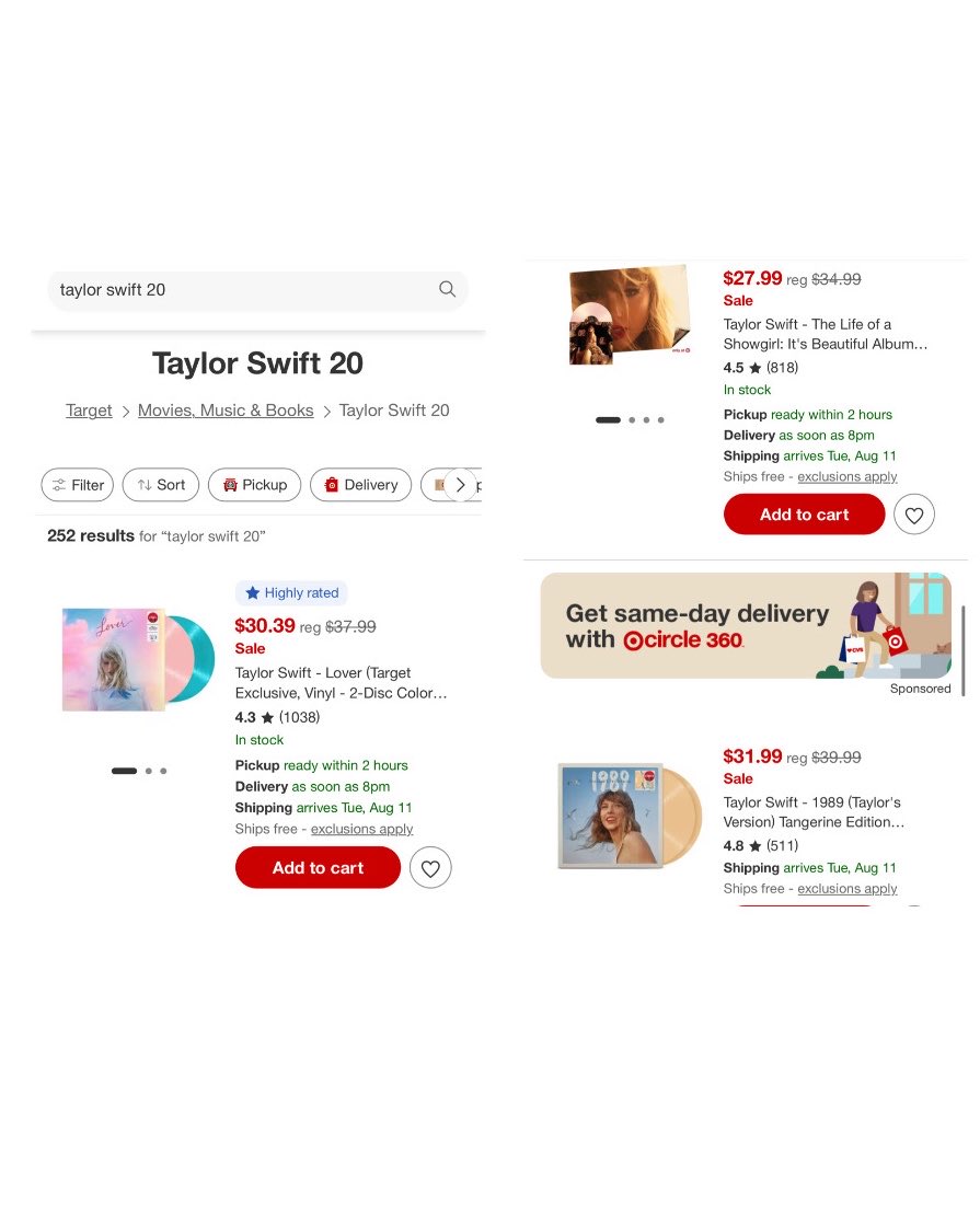 TScounter's tweet photo. ‼️| “Taylor Swift 20”: MASSIVE Target sale on ALL Taylor Swift records, available NOW.

(https://t.co/YdPaSbx0c0) https://t.co/qeVZ3ZjzJa