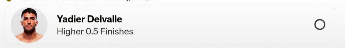 underdogpicksz's tweet photo. FREE UFC PICK 🚨
Yadier Delvalle O0.5 Finishes 🧪
#PrizePicks #GamblingTwitter #NBAPicks #UnderdogFantasy #DFS #draftkings #SportsBetting #fanduel #NBA #sportsbook #underdog #NBAProps #SportsGambling #FreePicks #picks #plays #MLBPicks https://t.co/d5e7gRlnhJ