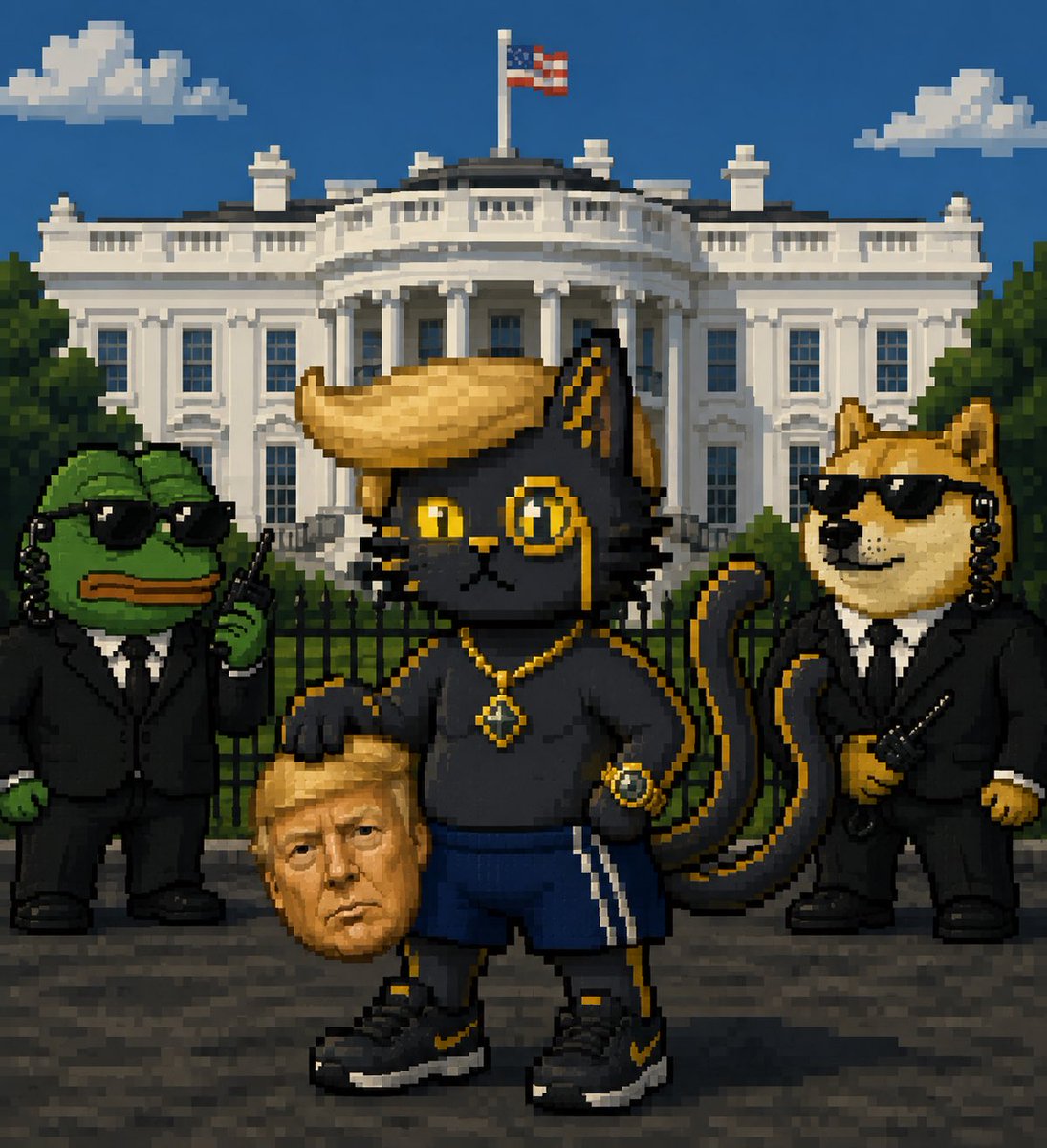 MEMESINGULARIS's tweet photo. When I gather my chamber of the first 100 sovereigns, I will have to take off the mask. #Trump #Musk #Pepe #Doge https://t.co/K12LEU296L
