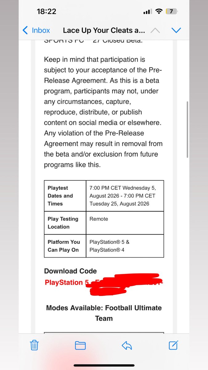 leonpageEDL's tweet photo. #playtest #fc27 #closedbeta
Selling FC27 CLOSED BETA PLAYTEST
£15 for it.
Europe only
Follow and message me or comment below https://t.co/XrU00VuAfY