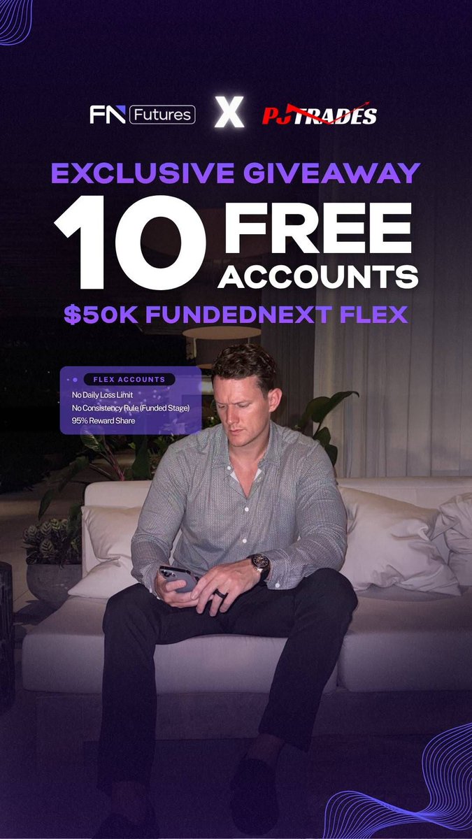 PJtrades_NQ's tweet photo. August is off to an INCREDIBLE start

So let's do another giveaway 🔥

10 FREE 50k FundedNext Flex accounts.

To enter ⬇️

- follow me + @fnfutures 
- comment code PJ
- repost this
- tag 2 friends

Winners announced Tuesday. 

Good luck! https://t.co/38GULEnLW6