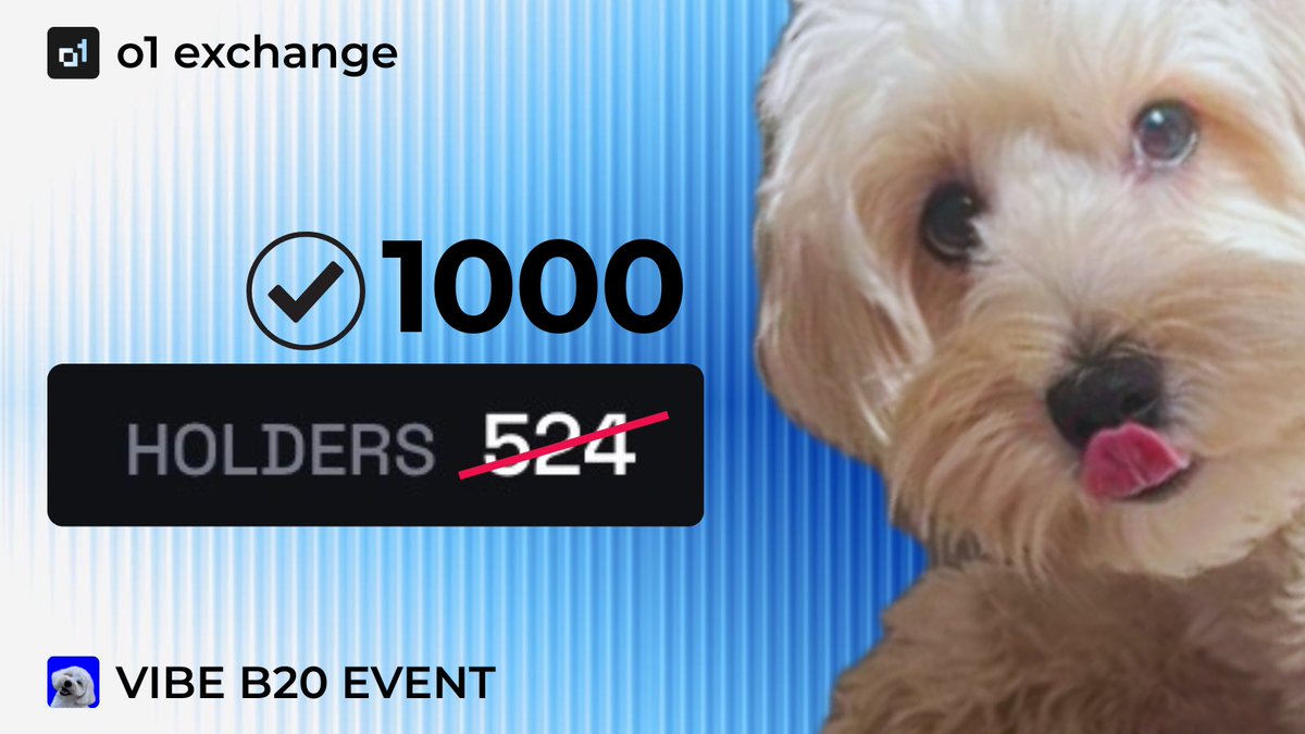 vibeB20's tweet photo. Friday is a Vibeday! It’s a good time for the 1000 $VIBE Holders Party Event 🐶🔥

Drop your Base Wallet holding at least 333K $VIBE (~$10 at current 30K MC) to participate

33 winners will be chosen from the replies once $VIBE token reaches 1000 holders

🛒 Trade: https://t.co/qYBX2l6XuS

All events → https://t.co/ngOVawqE2G