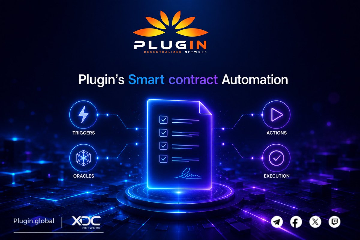 GoPlugin's tweet photo. Introducing Plugin Automation.

Smart contracts are powerful but passive. They require an external trigger to execute. 

Plugin Automation removes that dependency.

You define the condition in your contract. A decentralized keeper network monitors it and runs the action on-chain when the condition is met—no servers, no admin wallets, no manual triggers.

How it works
Contracts implement two functions:
• checkUpkeep — checks if action is needed
• performUpkeep — executes the action

Use cases
• Auto-liquidations in DeFi
• Instant reward releases in gaming
• Scheduled yield compounding
• Self-executing DAO proposals
• Recurring operations (fees, NFT reveals, renewals)

Why it matters
Today, most "automated" Web3 systems still depend on a centralized backend, a cron job, or a trusted admin wallet. That's a point of failure — and a point of trust.

Plugin Automation removes that dependency entirely. Your contract's logic is the authority. The keeper network is the executor. No one in between.

The result
Smart contracts that are truly smart - reactive, reliable and trustless by design.