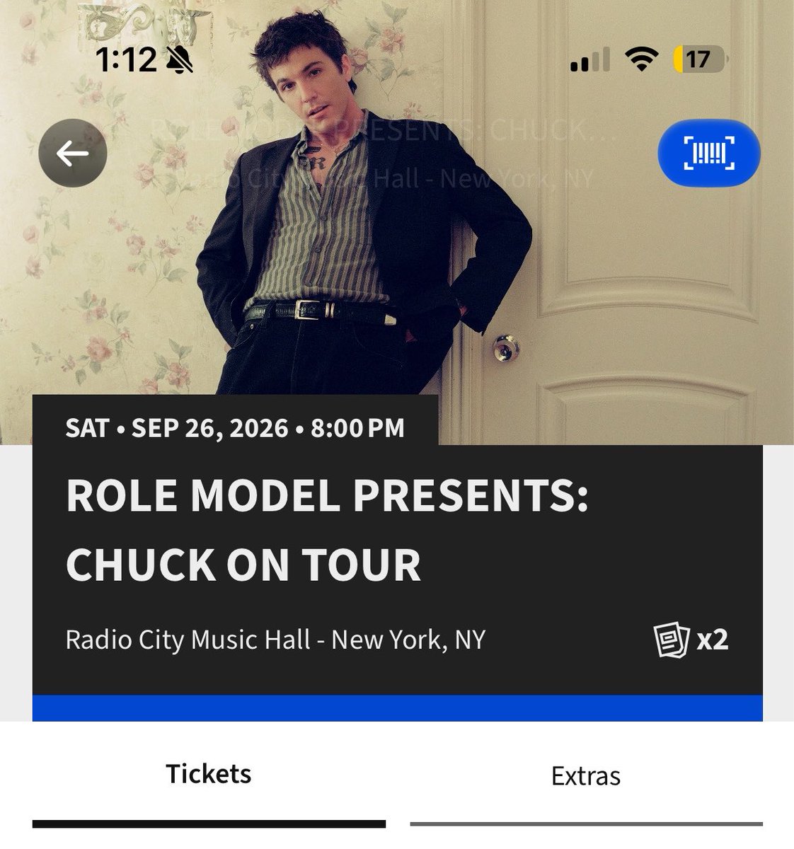 tatachimkoya's tweet photo. Selling 2 tickets for NYC date!!! Forget I booked a vacation 💀 DM IF INTERESTED!!! I would prefer to sell them together but if not it’s fine
#rolemodel #chucktimely https://t.co/zvatjTZuor