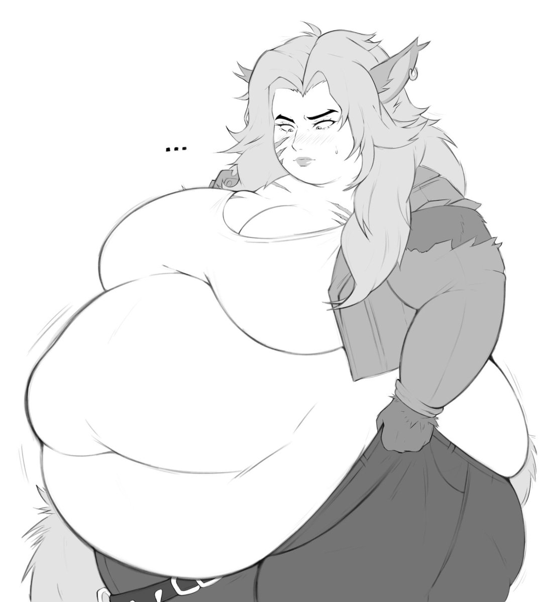 chelseatheemo's tweet photo. ᅠ

    maybe   she  should  lay  off
    the  booze  ,  it's  going  right  to
    her  gut  ...    

    sketch comm of silver for anon 🐺
    #fatart #weightgainart #deadlock 

ᅠ https://t.co/YEAeOpPCtw