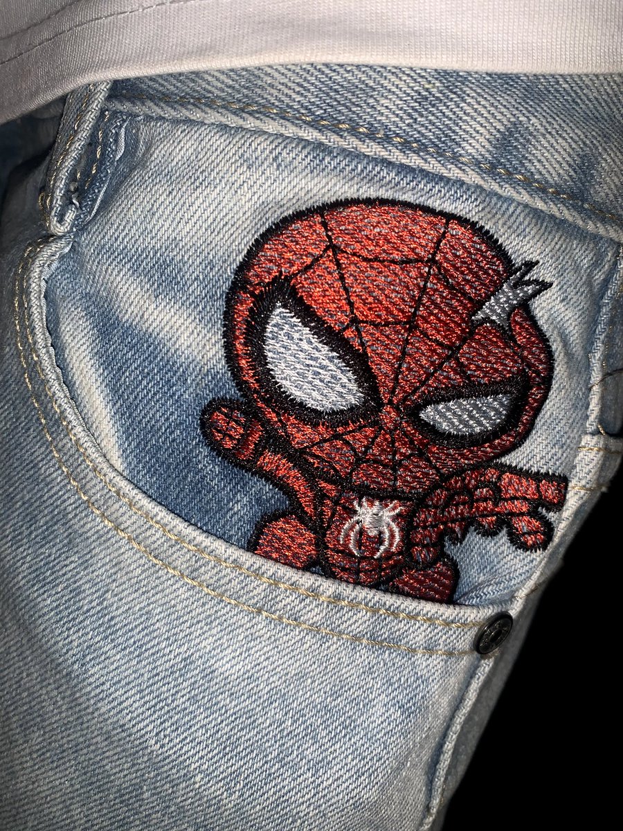 Trip_theCKA's tweet photo. Or without Spidey jeans? https://t.co/kmUTaT6cPN