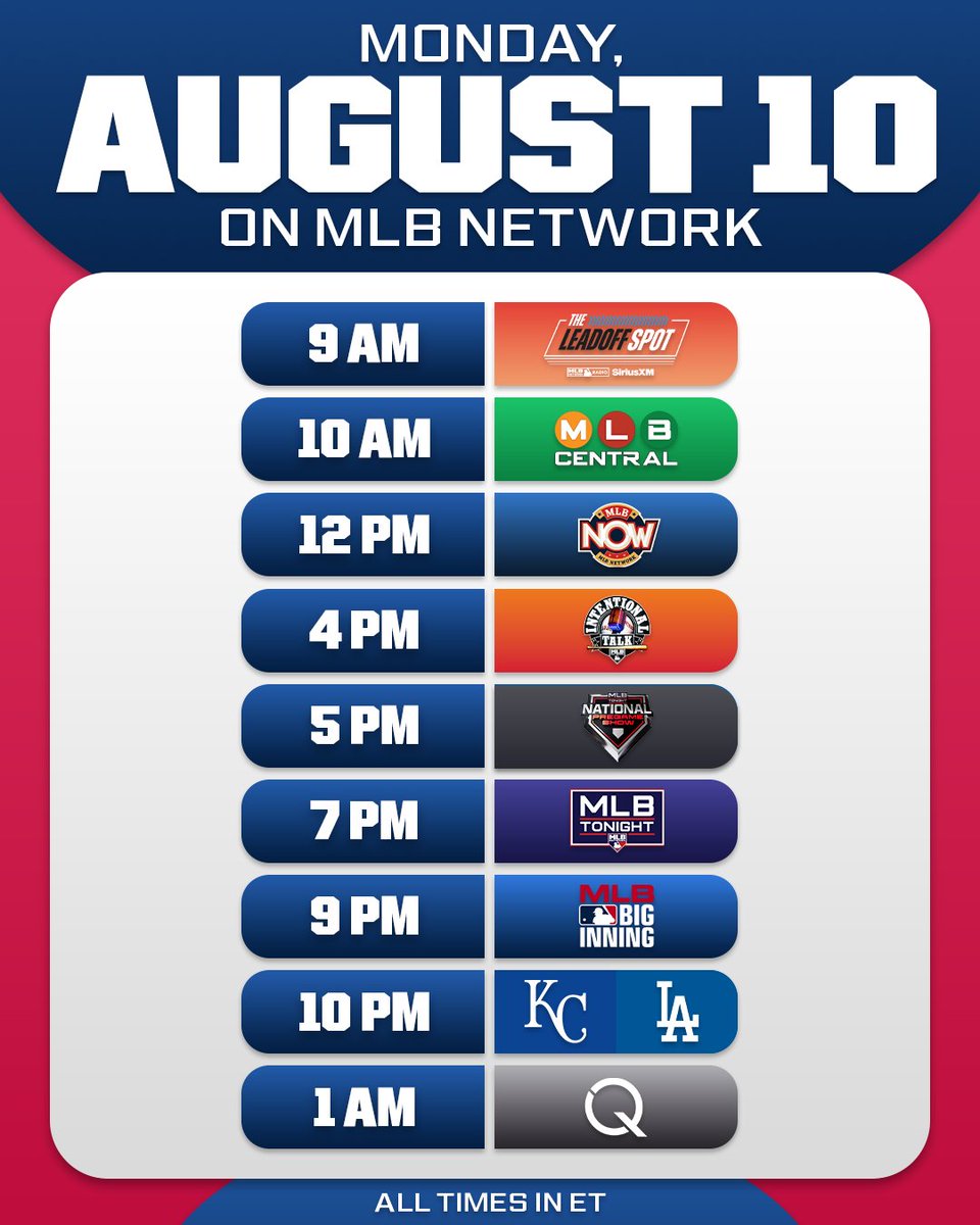 MLBNetwork's tweet photo. A new week of baseball gets underway! ⚾️ https://t.co/o5xrsFpuZh