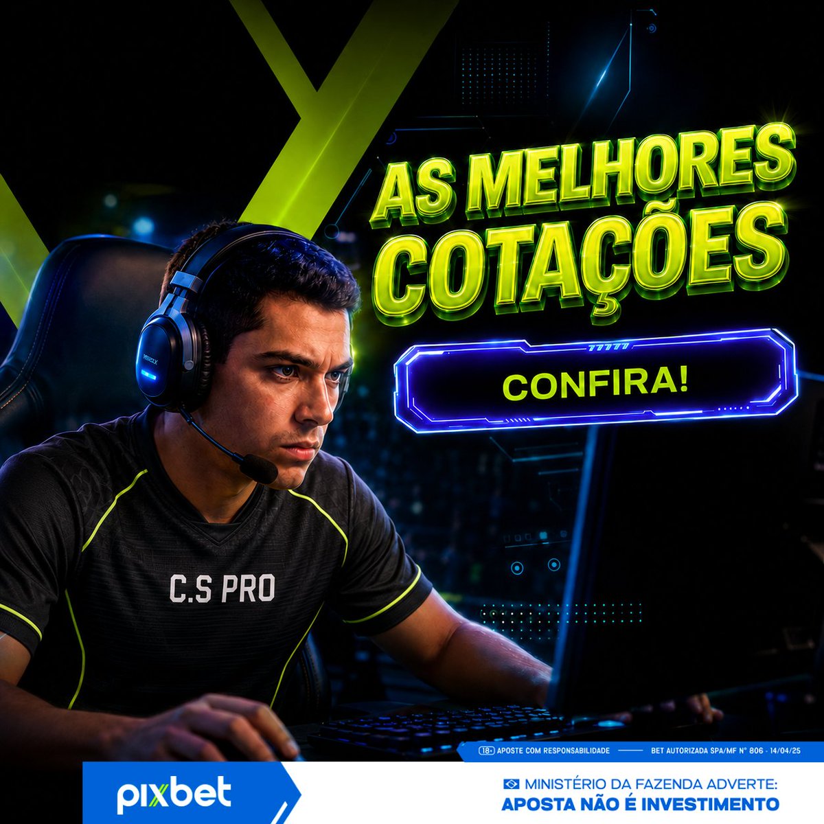 pixbet's tweet photo. 🎮 Nem só de LoL vive o gamer... tem cotação de CS também! 🔥

Vem conferir!

🔗 https://t.co/1CaTS6s9RL https://t.co/IZT9ptXf0X