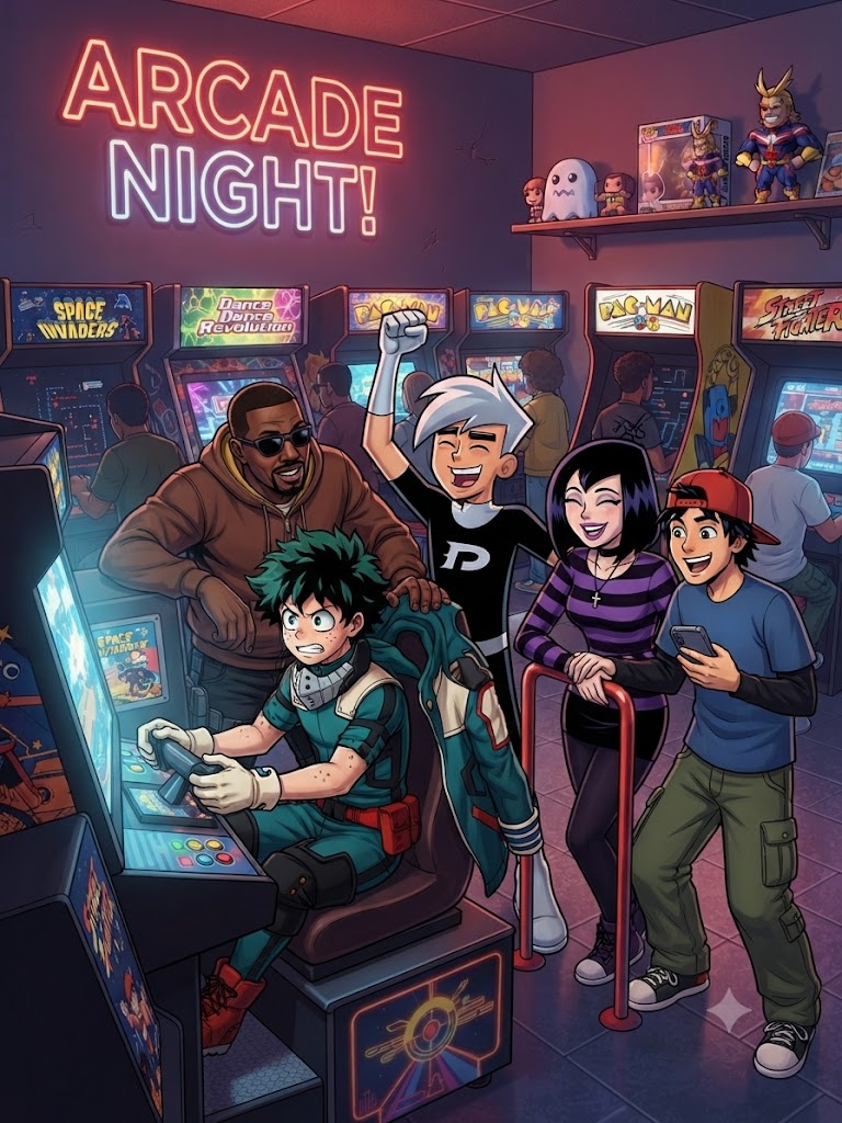 darkphantomnite's tweet photo. Hanging out with your anime and cartoon heroes https://t.co/TsXbLKXZZk
