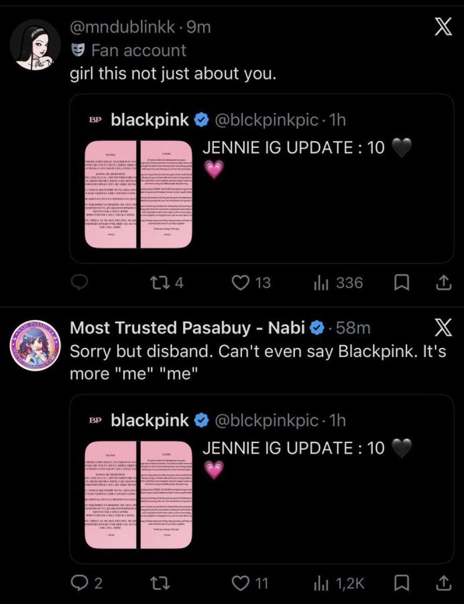 jnkdeuk's tweet photo. and they swear they love the members equally? fuck blinks #BLACKPINKDISBAND https://t.co/tkgRA2HLvb
