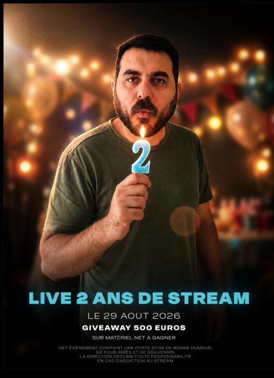 Fakeheal_'s tweet photo. 🎉GIVEAWAY TIME ! 🎉

 Pour fêter les 2 ans de la chaîne Twitch, je vous fais gagner 500 € de bon d'achat https://t.co/fCDI3m41zL ! 💙

 Pour participer : 
✅ Follow ma chaîne Twitch 
✅ Follow mon compte X 
🔁 Repost ce post sur X 
▶️ Visite ma chaîne YouTube  

📅Tirage au sort en direct le 29 août 2026 pendant le live anniversaire. 

 Merci à tous pour ces 2 années de soutien. Que vous soyez là depuis le début ou que vous veniez d'arriver, merci de faire vivre cette aventure avec moi. ❤️

🍀Bonne chance à toutes et à tous ! 

 #Twitch #TwitchFR #Giveaway #AnniversaireTwitch #Gaming #Streamer #MaterielNet