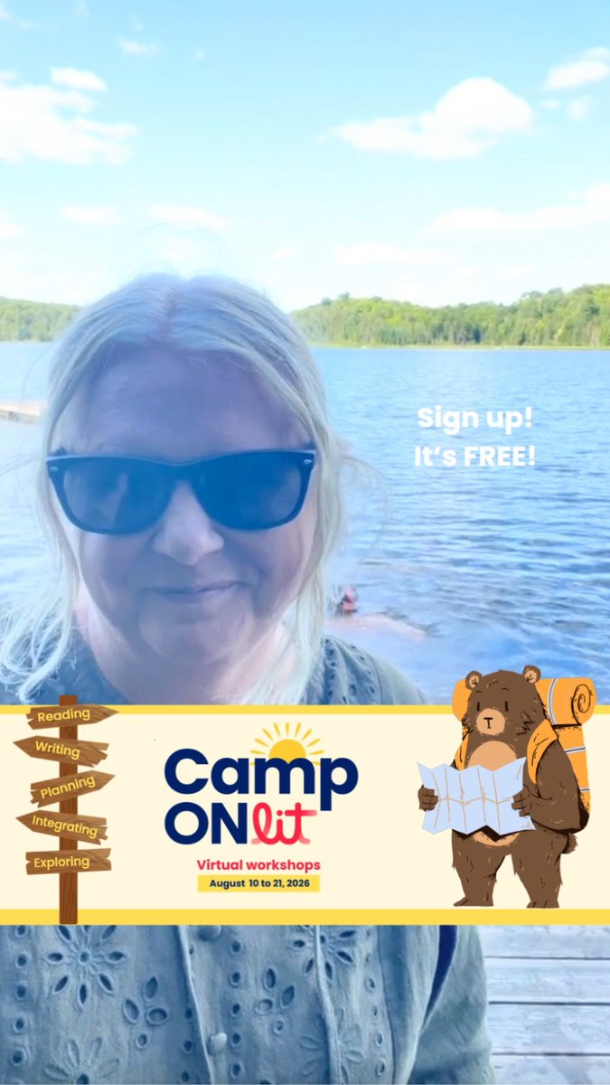 ONlit_social's tweet photo. Camp ONlit is almost here, and the schedule is packed.

From August 10 to 21, join us for 30 free virtual sessions for Ontario educators, with learning for Kindergarten, Primary, Junior, Grades 7 and 8, and Grade 9.

Grab your spot. Camp starts Monday! https://t.co/i7lXDqOrPX https://t.co/xADmPF2m2U