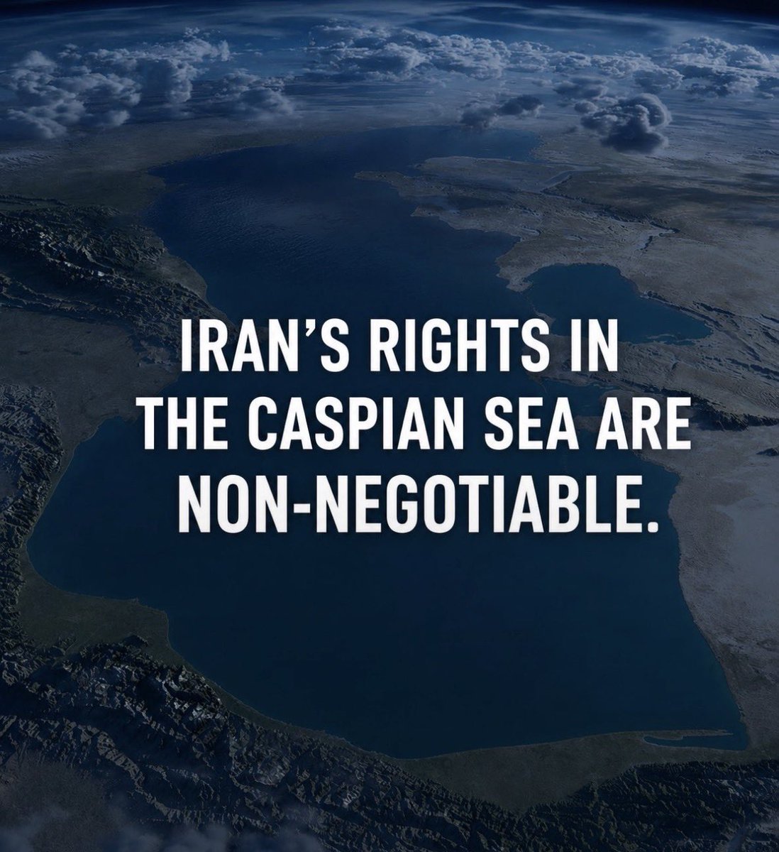 NDAVUDN's tweet photo. The Iranian people will never accept any agreement, deal, or decision that compromises Iran’s sovereign rights over the Caspian Sea.

The Caspian Sea is an inseparable part of Iran’s national heritage and territorial identity. No regime has the legitimacy to trade away, surrender, or compromise the rights of the Iranian people for its own political survival.

Iran’s borders, natural resources, and national interests belong to the Iranian people—not to a regime that treats the country as its personal possession.

The future of Iran must be decided by the Iranian people, and their rights over the Caspian Sea must be fully respected.

Iran belongs to Iranians. 🇮🇷

#CaspianSeaIsNotForSale 
#KingRezaPahlaviForIran