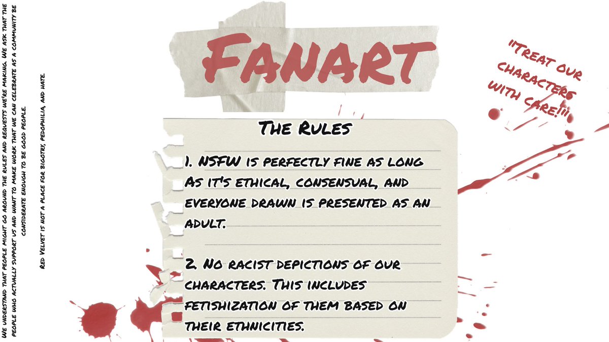 RedVelvetComic's tweet photo. To those who will eventually plan to do fanart, we have two very simple requests(so far). Please be respectful of this property. https://t.co/Tj7ZIqGm9V