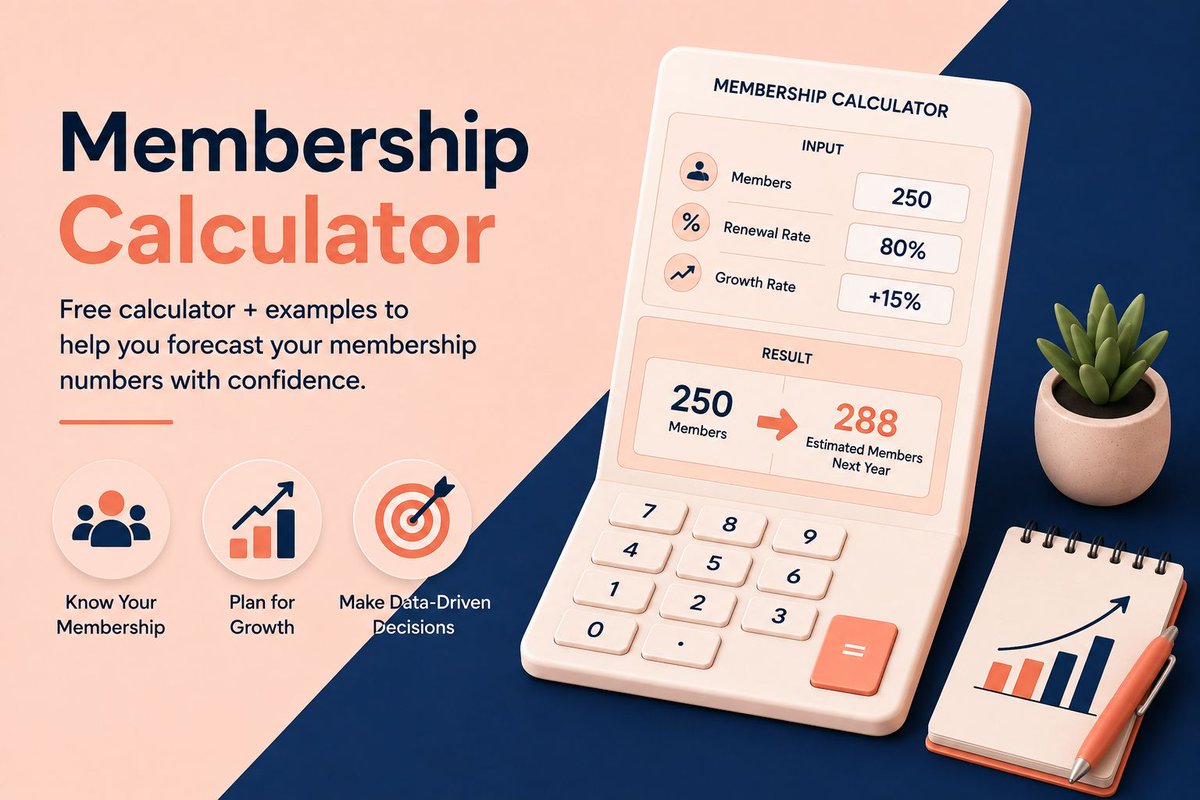 Joinit's tweet photo. Your membership pricing model should account for churn.

Renewal rates, failed payments and expired cards can all reduce the revenue you expect to generate.

Use our free calculator to model the impact before setting your tiers:

https://t.co/cgblPrL4UZ

#MemberRetention https://t.co/8UoRvfdxW9