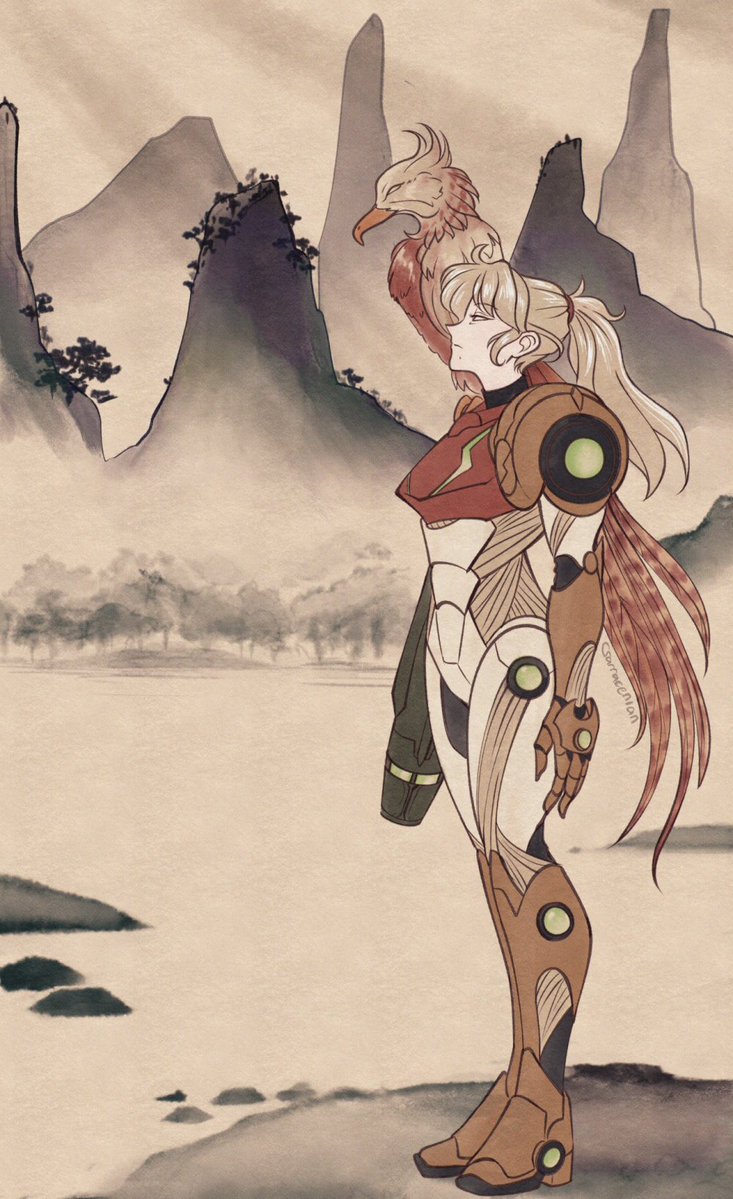 CSarracenian's tweet photo. Samus gazing at the world.
#metroid https://t.co/CmJx2vSJXU