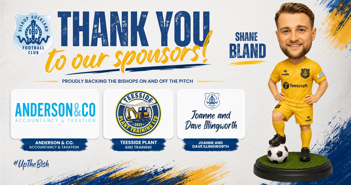 bishopafc's tweet photo. A huge thank you to all of our current player sponsors! 💙

Your support makes a real difference and helps us continue moving the club forward, both on and off the pitch.

The featured player is still available for sponsorship, alongside several other members of the first-team squad.

Player sponsorship is open to businesses, supporters, friends and family looking to back a Bishop throughout the season.

Interested? Email secretary@bishopafc.com or send us a direct message for more information.

#TheBishops | #TwoBlues