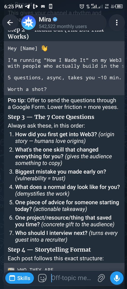 caesar_jn's tweet photo. I Asked @trymira to Build a Web3 Content Series…
I needed more than random posts, I wanted a structured system for growth.
So I asked Mira AI to create a “How I Made It” series for Web3 creators…
The result: • Strategic interview questions
• A powerful storytelling format https://t.co/507VW8yz9l