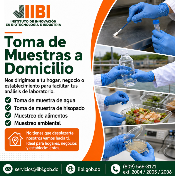 IIBIOFICIALRD's tweet photo. En el IIBI llevamos la toma de muestras hasta ti. 🧪🏠
Realizamos muestreo de superficies y manos, aguas, alimentos y ambientes, siguiendo protocolos especializados para obtener resultados confiables.
📞 809-566-8121 ext. 2004, 2005 y 2006
📩 servicios@iibi.gob.do
#IIBI https://t.co/fRT3GXMRAA