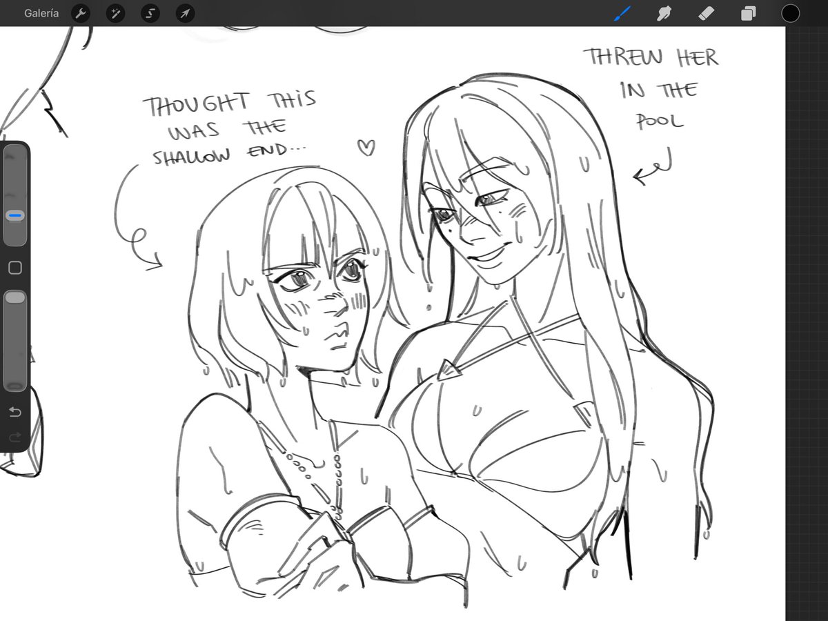 n0ckarma's tweet photo. Juno and Anran shenanigans in the pool https://t.co/pQuapzreRR