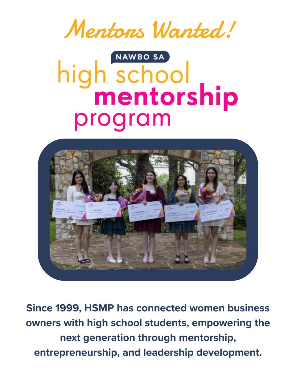 nawboSA's tweet photo. Behind the Program: NAWBO SA’s High School Mentorship Program (HSMP) 🎓✨

Mentor training begins this September!

💬 Interested in becoming a mentor or bringing this program to a local school? Visit https://t.co/wCRNgaspqG https://t.co/cuQxYfmfhF