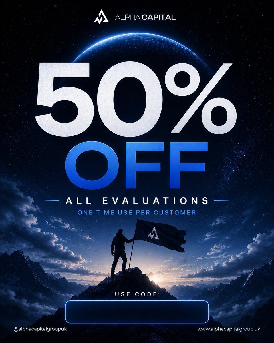 ramon0897's tweet photo. 🚀 Partnership Announcement! 🤝

I'm excited to officially announce my partnership with @AlphaCapitalUK, one of the leading prop firms in the industry!

To celebrate, you can get 50% OFF any evaluation account using my exclusive code:

🎟️ Code: FANLI50

🔗 Register here:
https://t.co/qepduZcaTh⁠