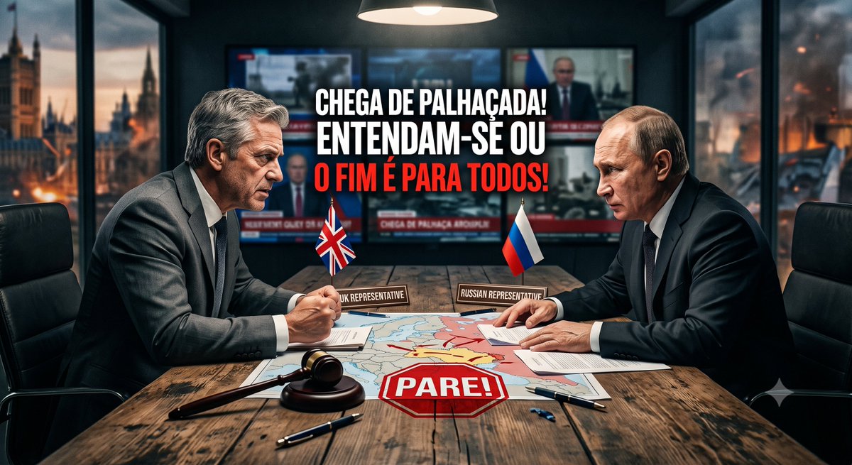 MarcusMind7's tweet photo. Baixem a bola e caiam na real. Vocês estão jogando uma partida de xadrez geopolítico com a vida de milhões de pessoas e com o futuro do planeta, movidos puramente por orgulho, vaidade e arrogância política. Achar que dá para encurralar uma potência nuclear no próprio quintal sem esperar uma reação violenta é burrice, e achar que o conflito se resolve empilhando arma e sanção em cima de sanção é pura ilusão de quem não sente o peso da guerra na pele.

A história europeia já mostrou mais de uma vez o que acontece quando a ganância estratégica ignora a geografia e a segurança dos vizinhos. Se o Ocidente continuar com essa mania de grandeza de achar que manda no mundo, e se Moscou responder travando uma guerra infinita de desgaste, o resultado final não vai ser troféu para ninguém. Vai ser o colapso econômico global, o empobrecimento das populações e o risco diário de um único erro de cálculo apertar o botão que acaba com essa história de vez.

Chega de teatro, de discurso bonito para a imprensa e de medir força na mão grande. A diplomacia não é favor, é a única saída inteligente. Ou sentam na mesa agora, aceitam termos realistas de neutralidade, respeitam as fronteiras do mundo real e fecham um acordo de segurança decente, ou o orgulho de vocês vai arrastar o resto do mundo direto para o buraco.