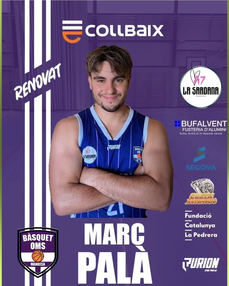 RumorsBQBages's tweet photo. 🟣⚪️El Collbaix Bàsquet Oms anuncia la renovació de dues peces clau com són JORDI DE LA ROSA i MARC PALÀ. https://t.co/ih8ftYzHDe