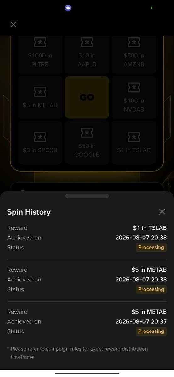 TANIM_FX's tweet photo. Binance Spin &amp; Win up to $1,000 in bStocks.. FREE

✅Evants : https://t.co/nVODxdXcDH…
✅ Complete 50$ Trade Voulme earn 3 Spin
✅Than Spin And Check Your Luck ❤️

Best of luck Everyone ❤️ https://t.co/axWEPaW7bE