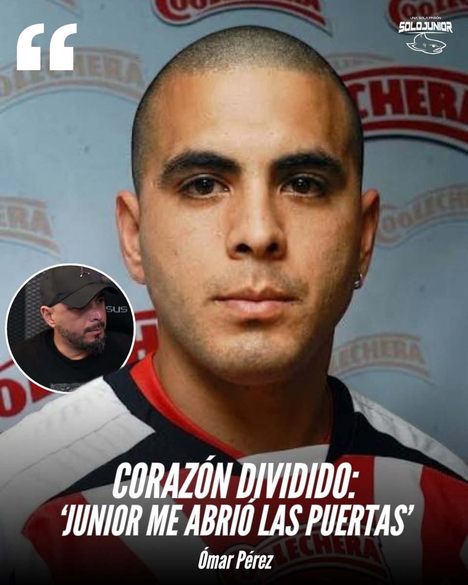 SOLO_JUNIOR's tweet photo. 🦈 • Le preguntaron al gran Omar Pérez, máximo ídolo de Santa Fe, de quien era hincha. 

El argentino admitió tener el corazón dividido, y recordó: “Junior me abrió las puertas” | Vía @elcamerinodk https://t.co/za4p617HaW