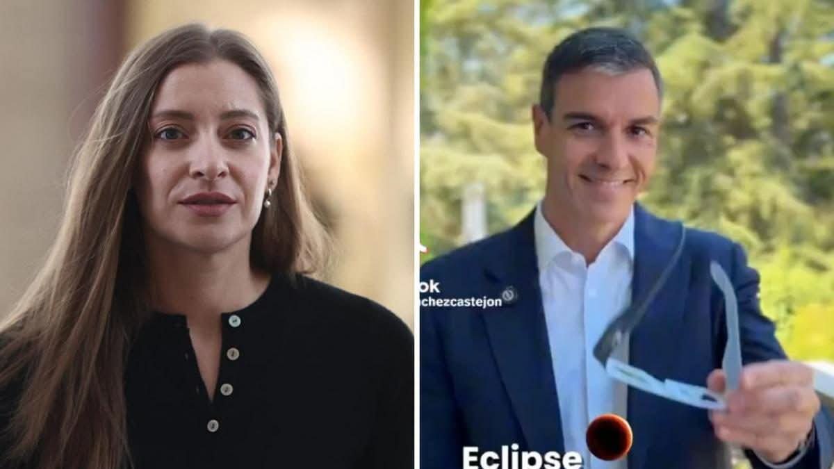 jebl_'s tweet photo. Ester Muñoz critica un vídeo de Sánchez sobre el eclipse diciendo que es para no hablar de Ceuta y la pillan: es de hace más de un mes... https://t.co/awTdlTHwjn