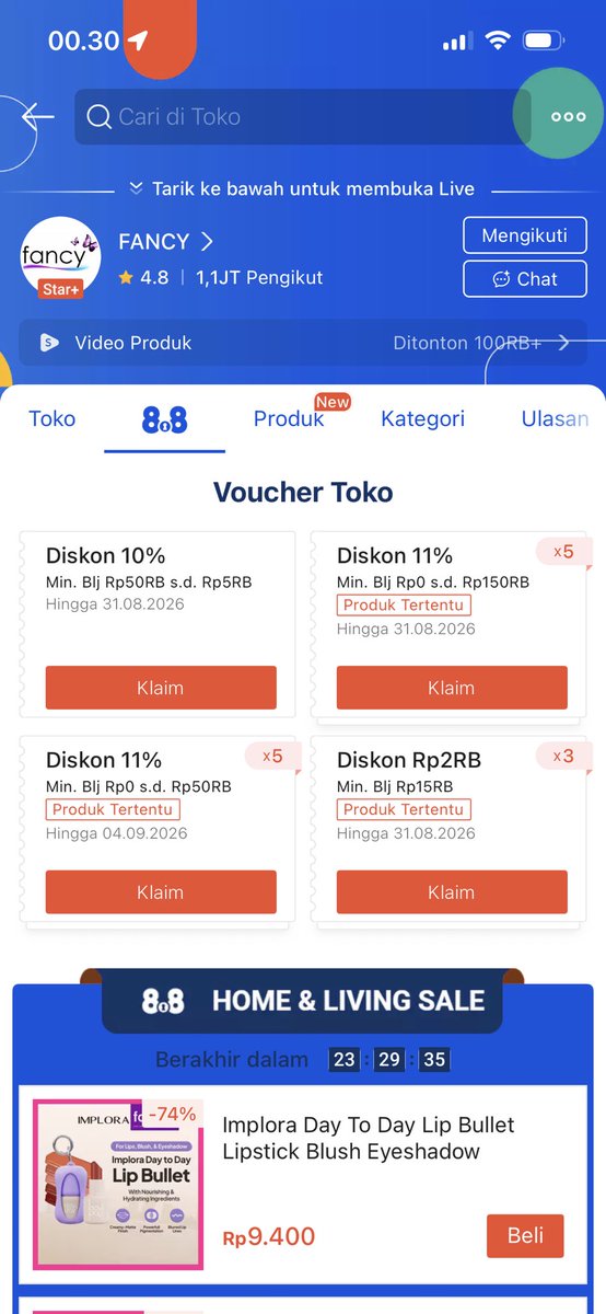 shilliates's tweet photo. ciwi ciwii merapat sinii yang mau CO SHOPEE 8.8!!! 
rekomendasi makeup, skincare, haircare dan serba adaa dalam satu toko 💯
BANYAK PROMO CHECK OUT SHOPEE 8.8 ���🤩‼️
LETSGO INI TOKONYAA
➡️ https://t.co/XCGT9BhLVC
#shopee #midnightsale https://t.co/xoKj3jnFfv
