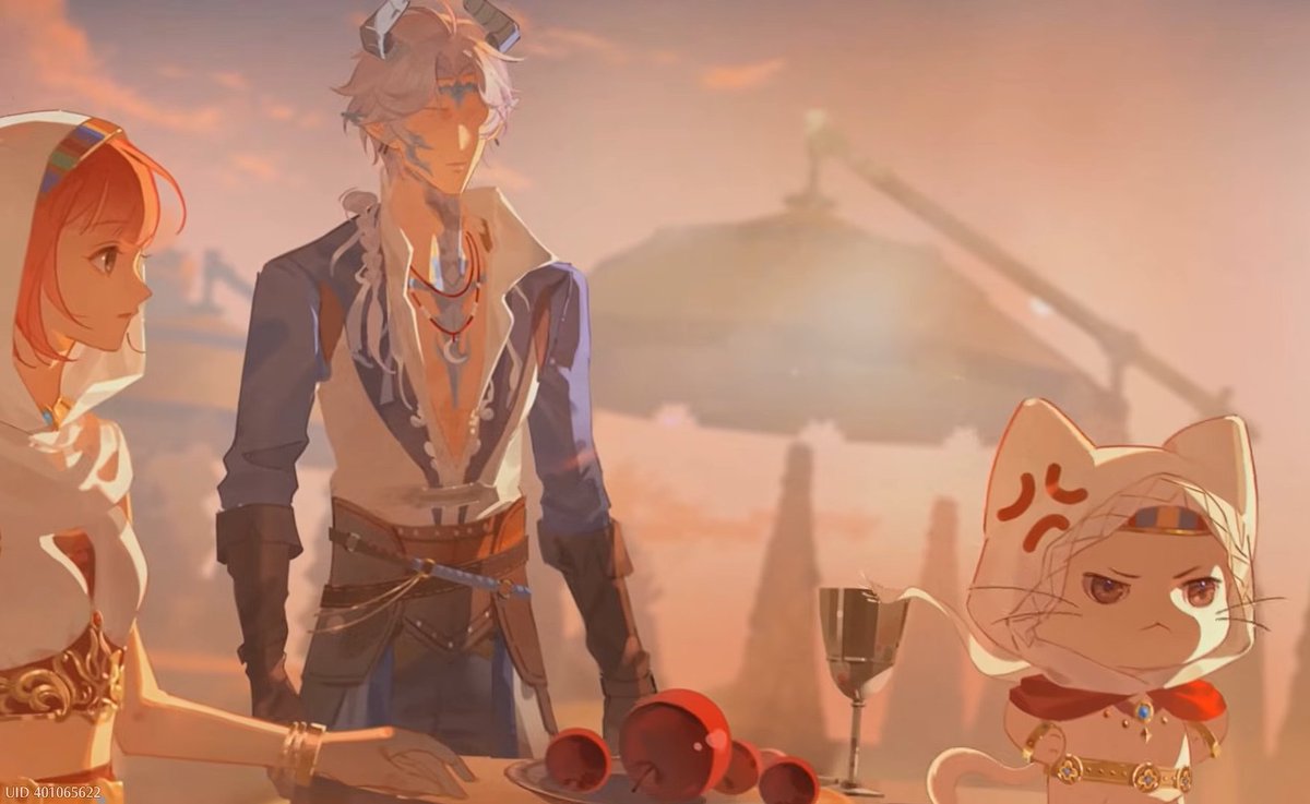 FeralFujinPaca's tweet photo. Nikki 2.8 SPOILERS

I cried. It's so cute. It's so wholesome. He's so happy and with people who care about him SOBBING https://t.co/j0zrtU4Bb0
