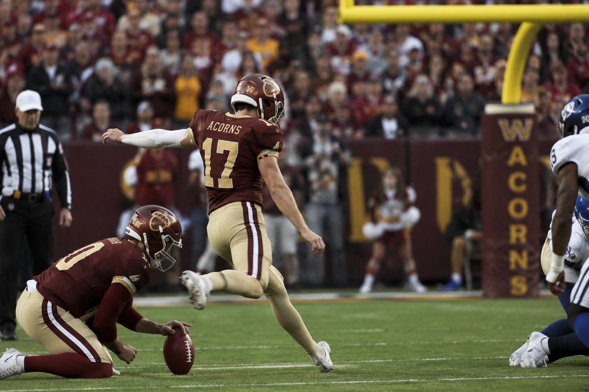 AcornsWash's tweet photo. May not have won yesterday but we kicked the first extra point in MFL history! 🔥🔥 https://t.co/g95S16wiAa