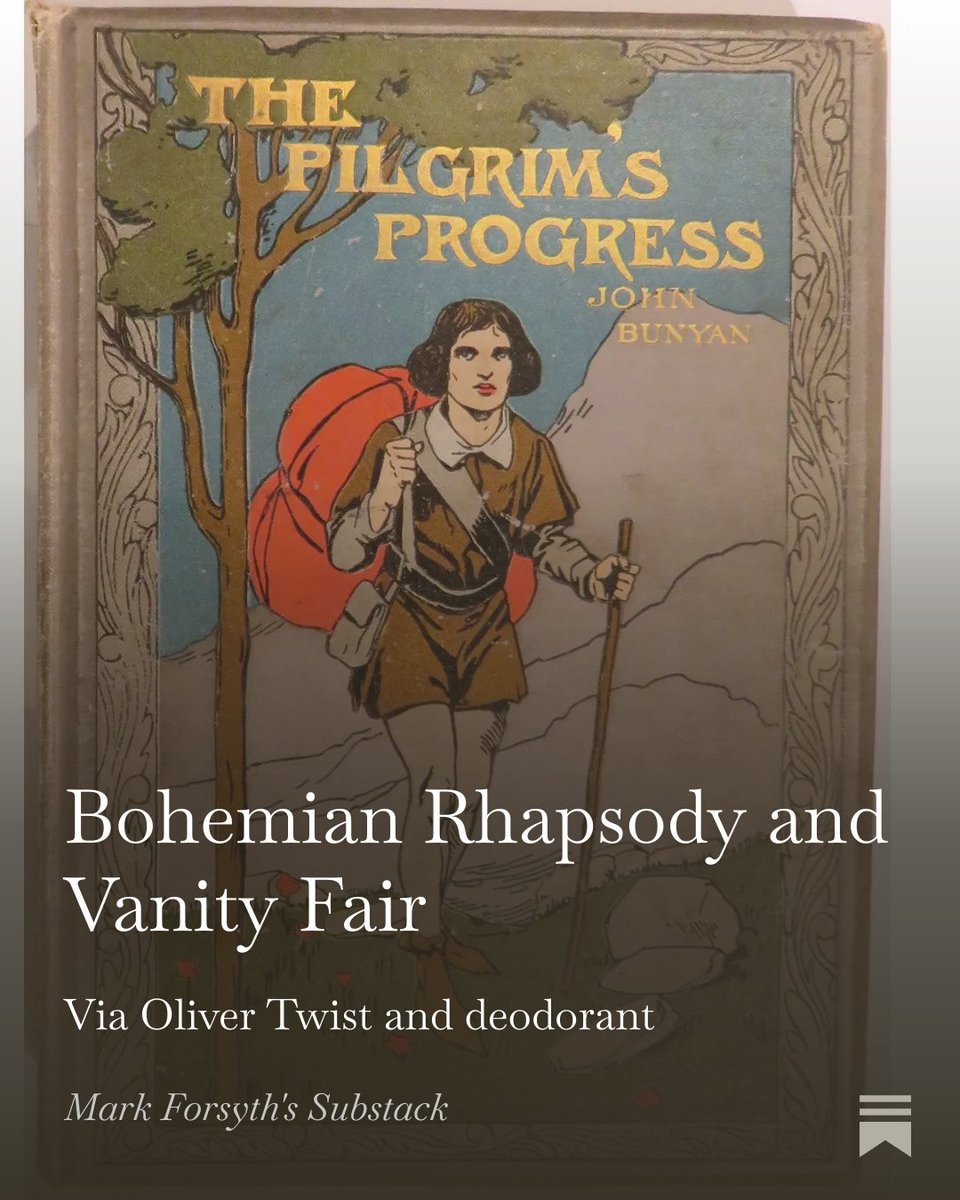 Inkyfool's tweet photo. I've written a post about book titles and song titles and what they do, going from Vanity Fair to Bohemian Rhapsody. 
https://t.co/CQ9nNsFZXO https://t.co/A3Gim4qw8e
