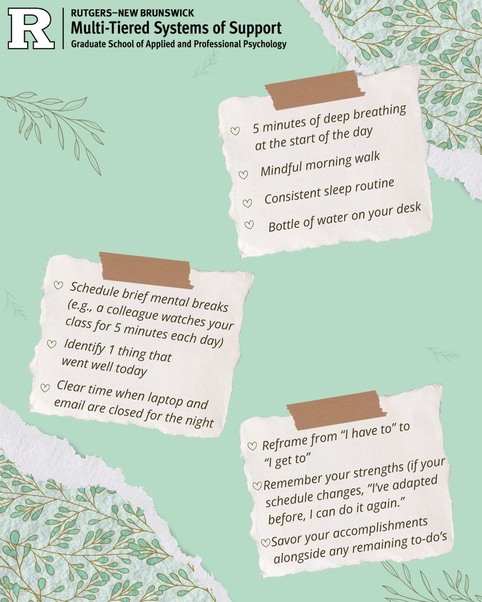rutgersmtss's tweet photo. August is #NationalWellnessMonth! To help educators start the school year feeling grounded, the team at Rutgers MTSS put together a quick Back-To-School Wellness Guide.

Visit our website to learn more: https://t.co/xhJq8Z1ISW https://t.co/jPoh3Rio8O