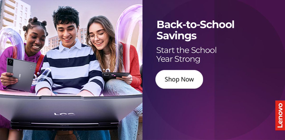 deltasigmapi's tweet photo. A successful school year starts with the right technology. Save on Lenovo laptops, accessories, monitors and more during the Back-to-School event and upgrade your setup for less. Shop now at https://t.co/oiFXlftNBb (M-F: 9am- 9pm ET, Sat: 9am-6pm ET) #BeyondSavings https://t.co/KxruMWnPA3