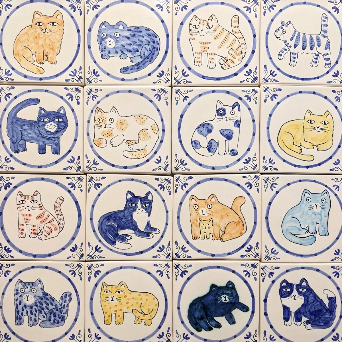 gardenofcolours's tweet photo. handmade cat tiles https://t.co/YiW5Lp8ExP