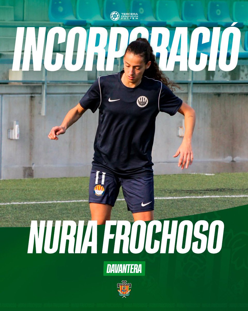 FundacioUEC's tweet photo. INCORPORACIÓ! 💚

🗂️ Temporada 2026 • 2027
📌 𝐓𝐄𝐑𝐂𝐄𝐑𝐀 𝐑𝐅𝐄𝐅 

🆕 Més reforç per a la línia ofensiva del Primer Equip femení amb la incorporació de la davantera Nuria Frochoso, procedent del @ceseagullbdn! 

👋🏻 Benvinguda a Cornellà!

#FundacióUEC #Ambelverdalcor 💚 https://t.co/id0TRnHnyN