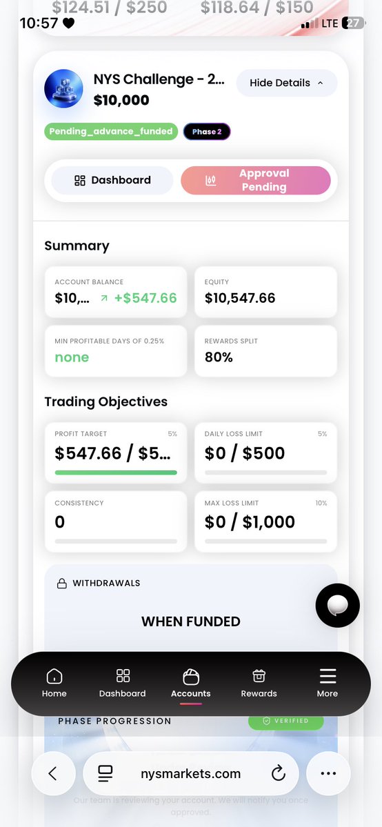 botkanekiz's tweet photo. Successfully passed the 2-Stage Evolution on @NYSMarkets ✅

Now it’s time for the final step waiting for approval and the funded account Looking forward to seeing how quickly the review is completed and the funded credentials are delivered 
#nysmarkets #nysfamily https://t.co/NY2FiIgtiO