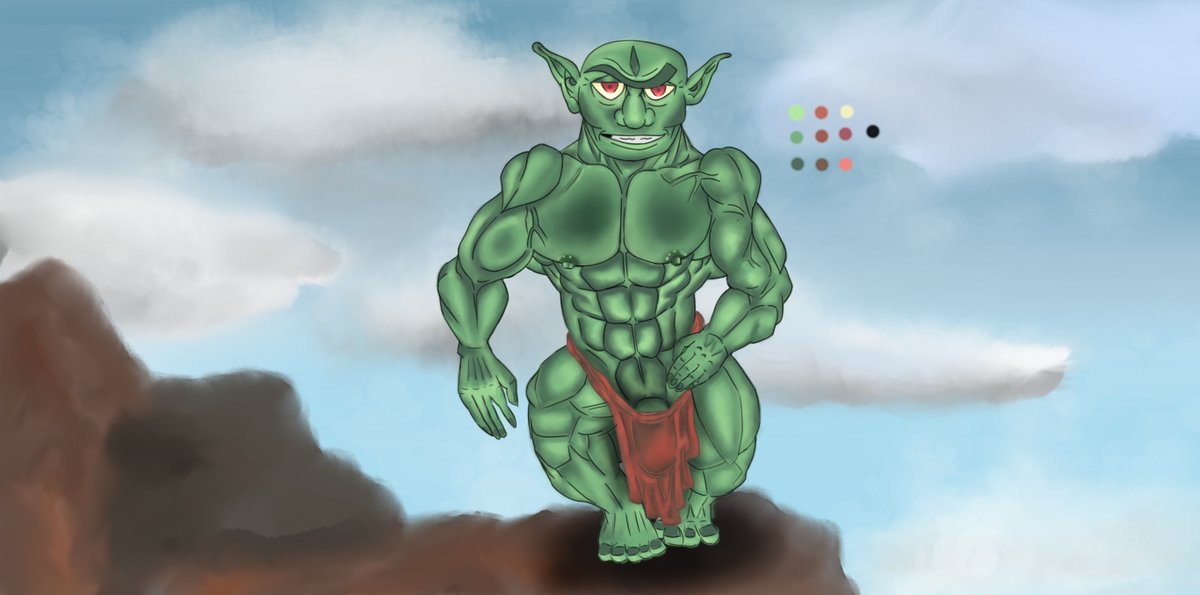 whorisheyes's tweet photo. New Art! (Troll OC)

#art #bara #troll #greenskin #muscle #loincloth #OC #unibrow #SFW https://t.co/yj5qtLrsBy