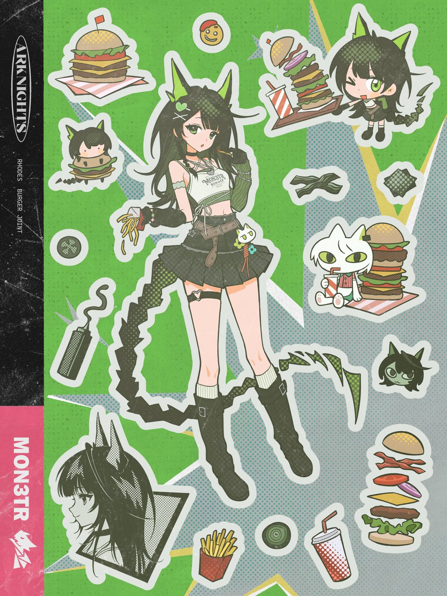 grey_jewel_box's tweet photo. #明日方舟 #Arknight #アークナイツ 

MON3TR &amp; 🍔🍟 https://t.co/qHsj5XOmYL