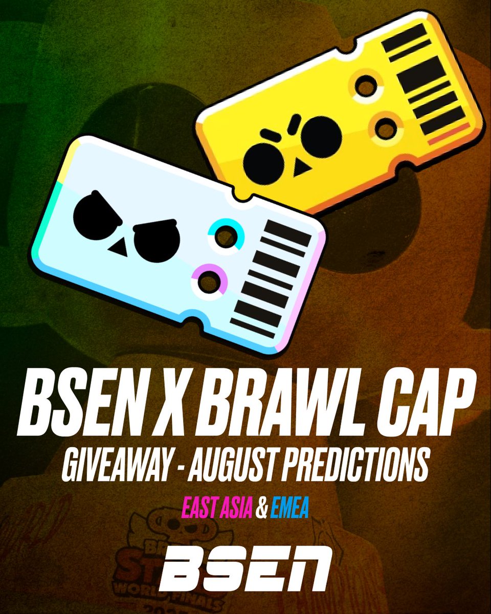 OfficialBSEN's tweet photo. BSEN x BrawlCap BP &amp; BP+ August Predictions Giveaway 

 To enter: 
✅ Follow @Lucky_84B &amp; @OfficialBSEN 
♻️ Like and RT
🔮 Comment who is winning the EA and EMEA Monthly Finals.
1st winner by random selection, 2nd winner from correct predictions only. GL! 

 #BSC26 #BSEN https://t.co/AlOD1ee8pQ