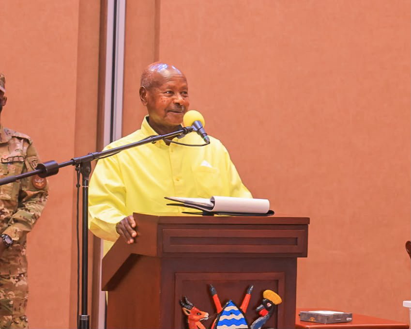 DepSecretaryGen's tweet photo. Today, I attended the Parliamentary Caucus meeting at Speke Resort Munyonyo, chaired by H.E. President Yoweri Kaguta Museveni (@KagutaMuseveni).

During his address, H.E. guided the Caucus on strengthening the fight against corruption in the health sector and Parish Development Model (PDM).

The President also emphasized the critical role of Members of Parliament in monitoring government programmes to ensure they are effectively implemented and deliver tangible benefits to the people.

Together, as @NRMOnline we remain committed to promoting accountability, improving service delivery, and advancing Uganda's socio-economic transformation.