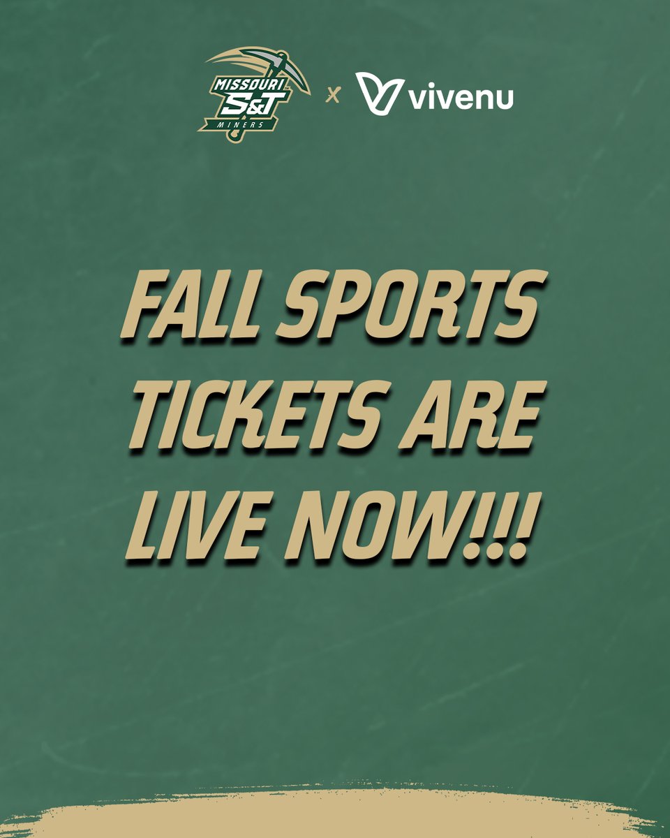 minersports's tweet photo. FALL SPORTS TICKETS ARE LIVE NOW!!!

vivenu Shop: https://t.co/NYju508YPn

#minerpride https://t.co/3LZqwC1lAQ