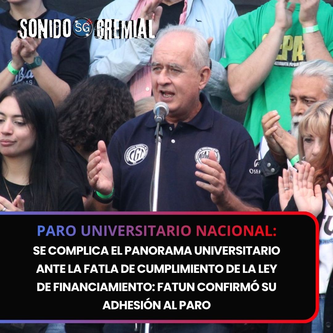 SonidoGremial's tweet photo. 📚⚠️ @fatunoficial  resolvió adherir a la agenda de paros, protestas y acciones de visibilización frente a la falta de aplicación de la Ley de Financiamiento Universitario
🔵🔴
https://t.co/HrCFl3PfuI https://t.co/cRtYBpwYdv
