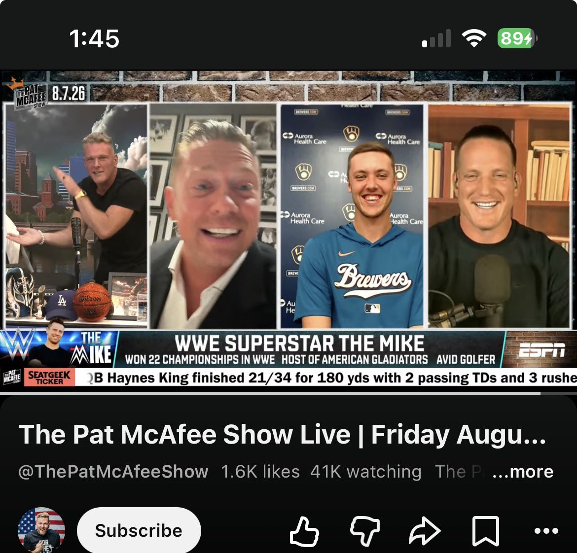 CalebCourier's tweet photo. #wwe we don’t have the Miz anymore. We have the Mike https://t.co/yrMKBbPZh8