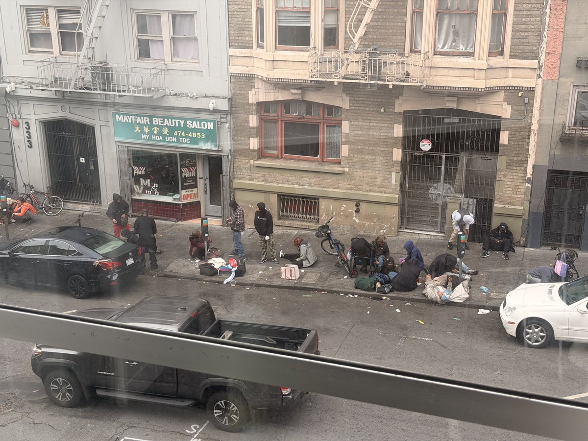 groomsfnow's tweet photo. @bilalmahmood I voted for you so this mess doesn’t continue. Every morning on Hyde between Eddy/Ellis this has been happening. You are not better than your predecessor. Please do better addressing or cleaning up this mess https://t.co/4TiFEpqSle